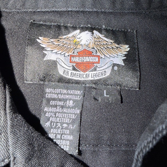 Harley-Davidson Black Casual Button Down Shirt - Picture 3 of 3